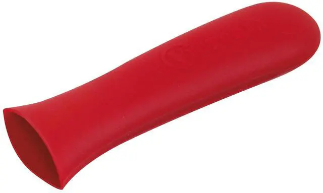 Main image of Silicone Handle Cover, Custom-Made Handle Sleeve for 10 and 12 Inch Victoria Cast Iron Skillets, Large, Red