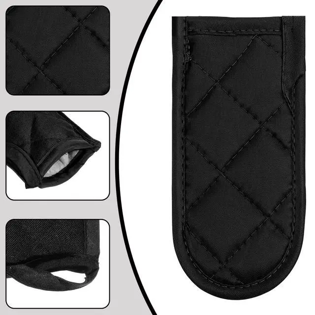 Alt view image 3 of 7 - 4PCS Cast Iron Skillet Handle Covers, Hot Handle Covers Non Slip Pot Holders Machine Washable Handles Mitts for Frying Pan Kitchen Baking Cooking