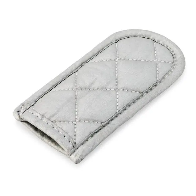 Alt view image 3 of 7 - Silicone Coated Fabric Pan Handle Sleeve Holder, Silver, Set of 6
