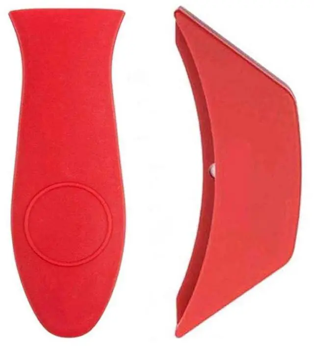 Main image of Silicone Hot Handle Cover, Assist Pan Holder for Cast Iron Skillets and Traditional Pots - Red
