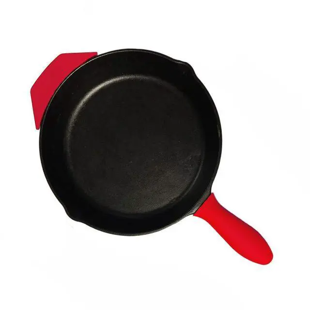 Alt view image 2 of 5 - Silicone Hot Handle Cover, Assist Pan Holder for Cast Iron Skillets and Traditional Pots - Red