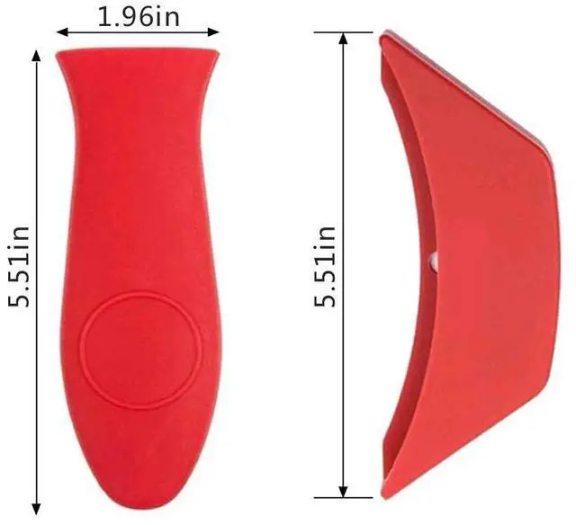 Alt view image 3 of 5 - Silicone Hot Handle Cover, Assist Pan Holder for Cast Iron Skillets and Traditional Pots - Red
