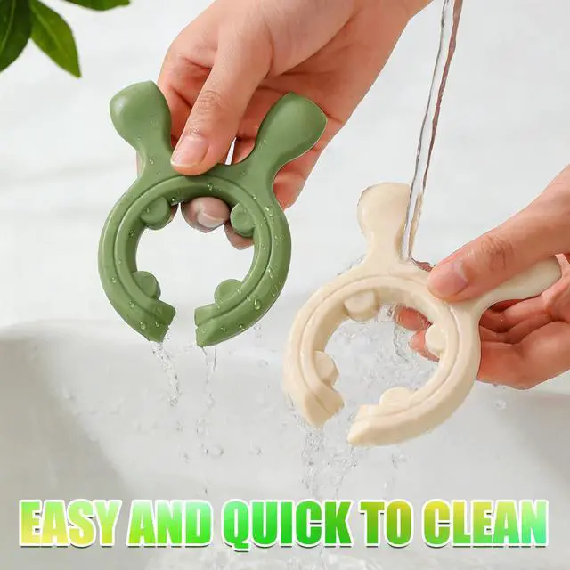 Alt view image 5 of 7 - 3Pcs Multifunction Silicone Pot Handle Spatula Rack,Kitchen Pot Lid and Spoon Holder,Non-Slip Spoon Holder Stove Organizer,Steam Releaser,Utensil Anti Scalding Pot Clip for Cooking Accessories