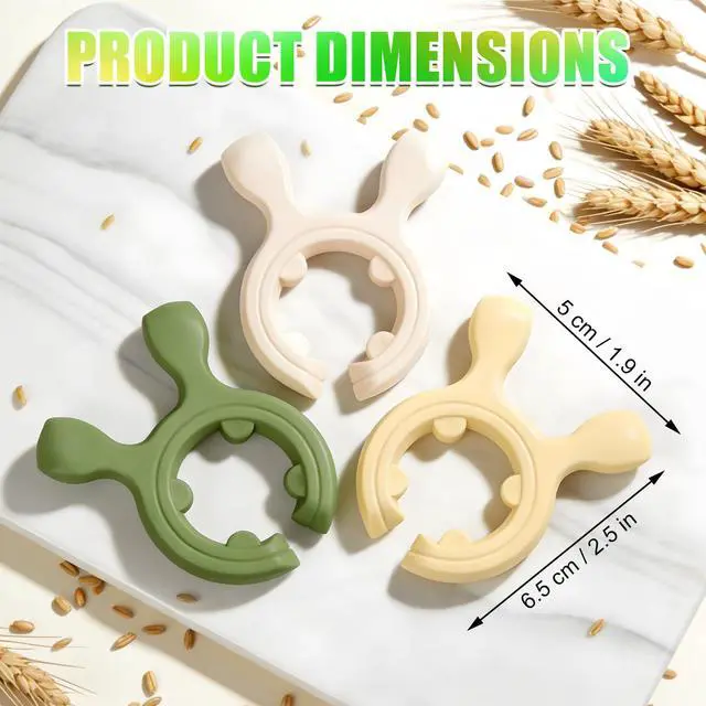 Alt view image 6 of 7 - 3Pcs Multifunction Silicone Pot Handle Spatula Rack,Kitchen Pot Lid and Spoon Holder,Non-Slip Spoon Holder Stove Organizer,Steam Releaser,Utensil Anti Scalding Pot Clip for Cooking Accessories