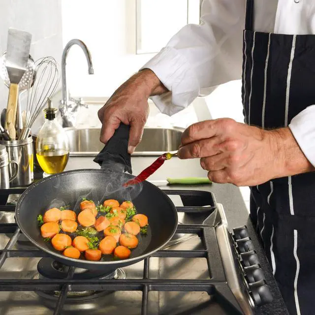 Alt view image 3 of 7 - 6Pcs Hot Handle Covers Black Heat Resistant Pot Sleeve Grip Cotton Cast Iron Skillet Handle Holder Non-Slip Machine Washable Sleeves Mitts for Kitchen Baking Cooking BBQ Cookwares