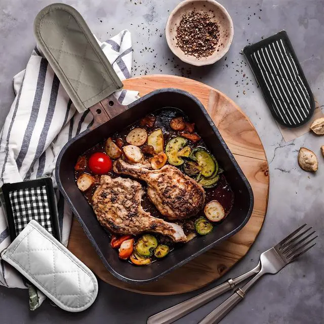 Alt view image 7 of 7 - 4PCS Cast Iron Skillet Handle Covers, Pot Holders for Kitchen