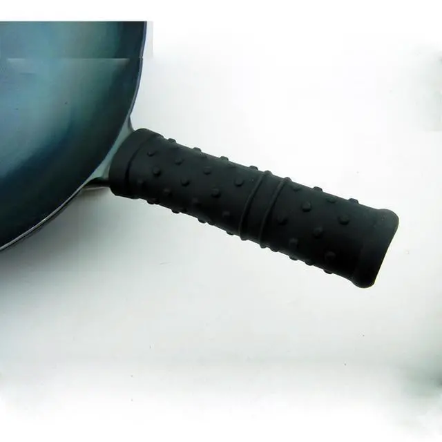 Alt view image 4 of 6 - Pack Wok Pan Handle Cover Grip ID 30mm Cylinder Silicone Heat Resistant Hot Handle Holder Sleeve for Chinese Hand Hammered Iron Woks Stir Fry Pans Carbon Steel Pow Round Bottom Pot