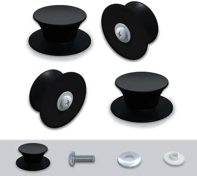 Main image of 4Pcs Pot Lid Top Replacement Knob Silicone Universal Pan Lid Holding Handles,Universal Pot Lid Strap Replacement Parts for Crockpot, Kitchen Cookware Covers ,Heat Resistant