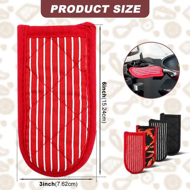 Alt view image 2 of 7 - 4Pcs Pan Handle Sleeve Silicone Hot Handler Holder,Cast Iron Skillet Handle Covers Heat Resistan t Pot Handle Sleeve for Cast Iron Pans,Metal Pots, Griddles Cooking Supplies