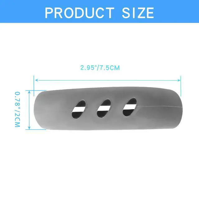 Alt view image 2 of 7 - Pack Silica Gel Pot Handle Covers, Gray, 3 Inch