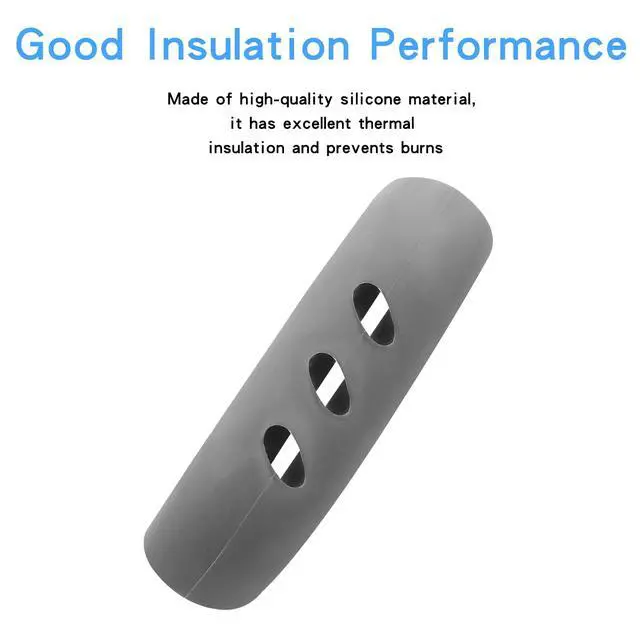 Alt view image 6 of 7 - Pack Silica Gel Pot Handle Covers, Gray, 3 Inch