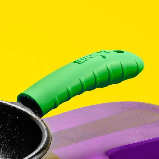 Alt view image 2 of 5 - Bold Silicone Hot Handle Holder - Dishwasher Safe Hot Handle Holder Upgraded Design for Lodge Bold Products Only - Heat Protection Up to 450 - Fresh Green