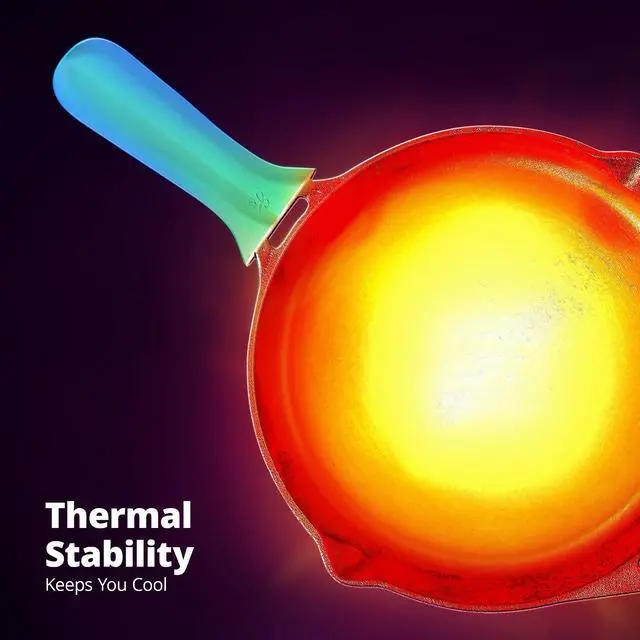 Alt view image 6 of 7 - Silicone Handle Cover Designed for Greater Goods Cast Iron Skillet and Griddle, Pumpkin Orange