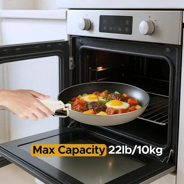 Alt view image 4 of 7 - Removable Pot Handle with Silicone Mitts, Detachable Pan Handles, Universal Pan Replacement Handles for Pots and Pans