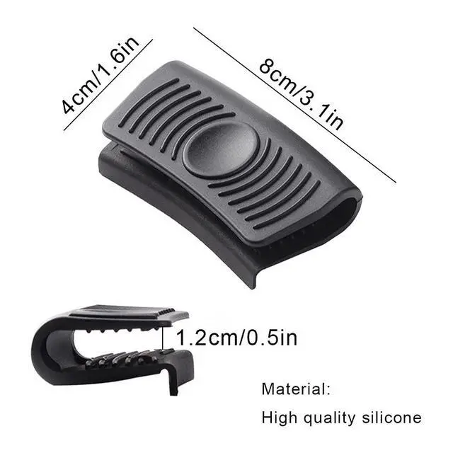 Alt view image 2 of 7 - Pairs Silicone Mitts Hot Pot Grip Handle Cover Sleeve Grip Mitt Pinch Grip Microwave Frying Pans Anti-scalding Gloves Griddles Mittens Clips for Kitchen Cooking Baking BBQ, Grey Black