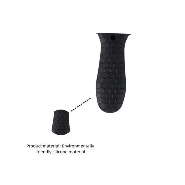 Alt view image 3 of 7 - Pcs Silicone Pot Handle Covers Set, Heat Resistant Cast Iron Handle Sleeves - Non Slip Pan Handle Holder for Frying Pan, Pots, Kitchen Cookware (Black)