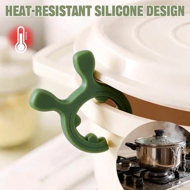 Alt view image 4 of 7 - 6PCS Silicone Pot Handle Spatula Rack Heat Resistant Spoon Rest Kitchen Set