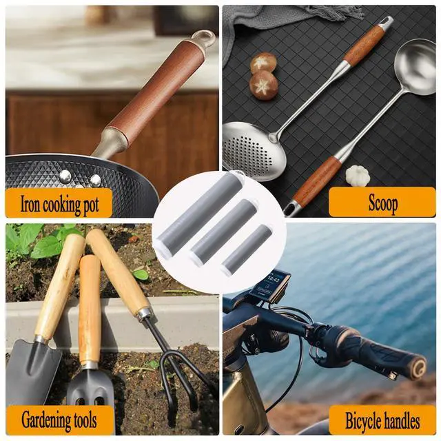 Alt view image 7 of 7 - 3PCS Pot Handle Heat Insulation Silicon Cover,Silicone Hot Handle Holder,Silicone Pan Handle Sleeve for Pots and Pans,Self-retracting Silicone Handle Cover for Pans, Spatulas and Spoons