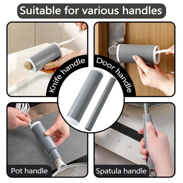 Alt view image 7 of 7 - Pieces Silicone Pot Handle Cover for Heat Resistant, Non-Slip Cast Iron Handle Cover for Pots and Pans, 3 Sizes Skillets Potholder Holder Sleeve for Spatulas Spoons (3)