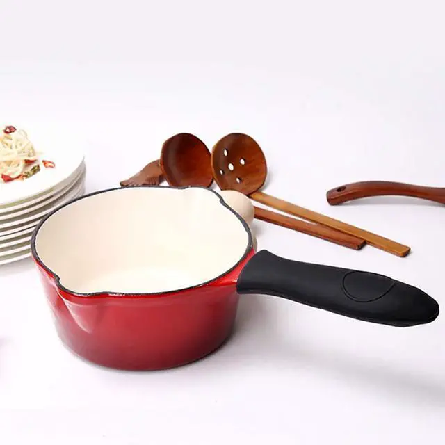 Alt view image 5 of 7 - Silicone Hot Handle Holder Small Cast Iron Handle Cover Skillet Handle Cover Griddle Cover Cookware Handles Cover for Frying Pans & Griddles Sleeve Grip Handle Cover Small & Large Black 6 Pcs