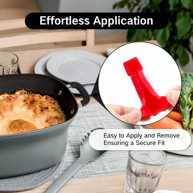 Alt view image 5 of 7 - Packs Silicone Pot Handle Cover for Slow Cooker Heat-Resistant Grip Sleeve Anti-Scalding Insulation Cover for Pots Pans Oven Teapot and Cast Iron Cookware(Black)