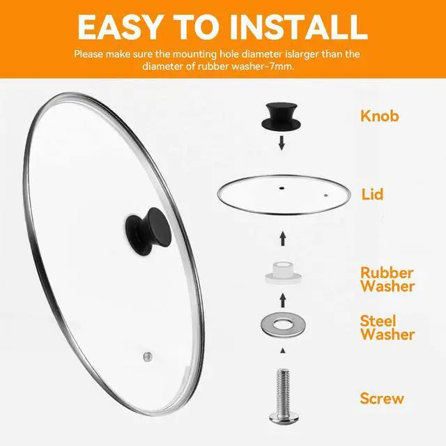 Alt view image 3 of 7 - 2 Pcs Universal Pot Lid Replacement Knobs, Silicone Heat Resistant Pan Cover Holding Handles, Great for Slow Cookers, Skillets and Kitchen Cookware Lids and Covers