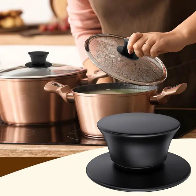 Alt view image 7 of 7 - 2 Pcs Universal Pot Lid Replacement Knobs, Silicone Heat Resistant Pan Cover Holding Handles, Great for Slow Cookers, Skillets and Kitchen Cookware Lids and Covers
