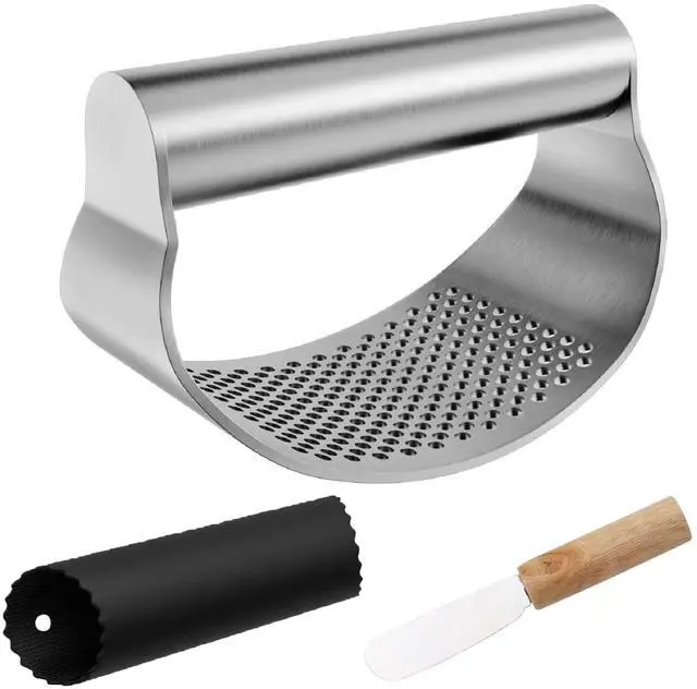 Main image of Garlic press kitchen tool garlic peeler professional ginger crusher ergonomic labor-saving crusher garlic press rocker stainless steel