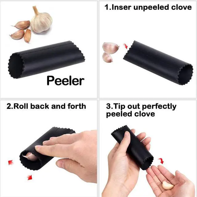 Alt view image 3 of 7 - Garlic press kitchen tool garlic peeler professional ginger crusher ergonomic labor-saving crusher garlic press rocker stainless steel
