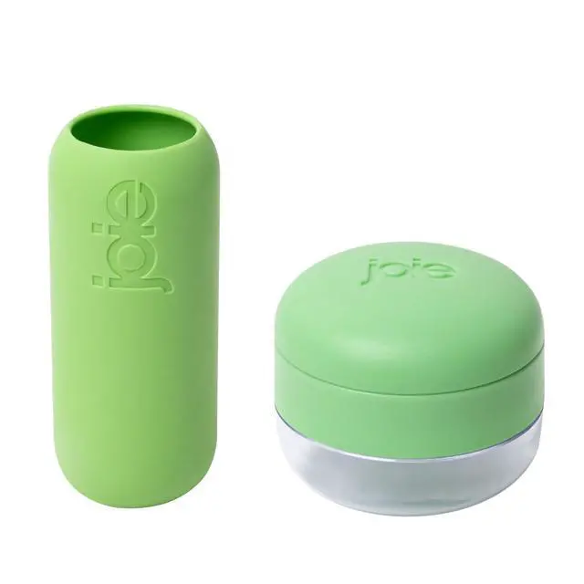 Alt view image 2 of 2 - Garlic Press and Chopper with Storage Container, Stainless Steel Blades, Green (Garlic Peeler and Chopper), Colors May Vary