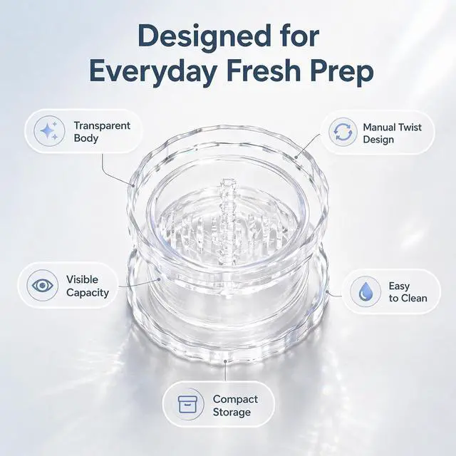 Alt view image 3 of 4 - 1PCS Clear Manual Garlic Twister and Ginger Mincer Tool,multi-functional Mincer & Grinder for Garlicfor Garlic, Onion, Ginger