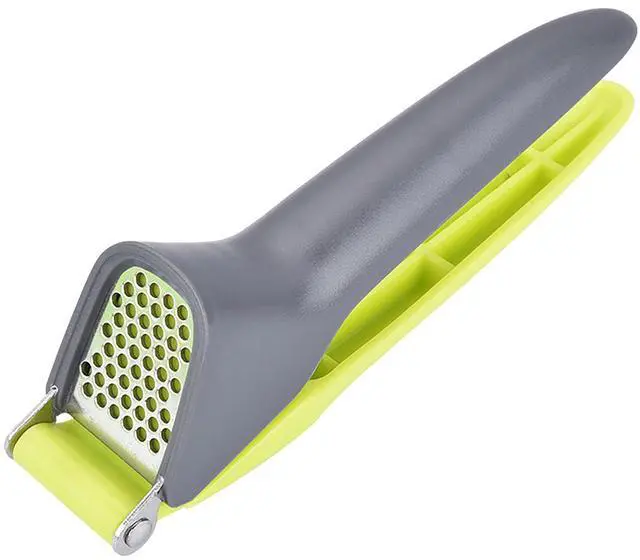 Main image of Garlic Press Machine, 7 Inch Plastic and Stainless Steel Random Color Garlic Grinding Tool for Kitchen and Outdoors (1)