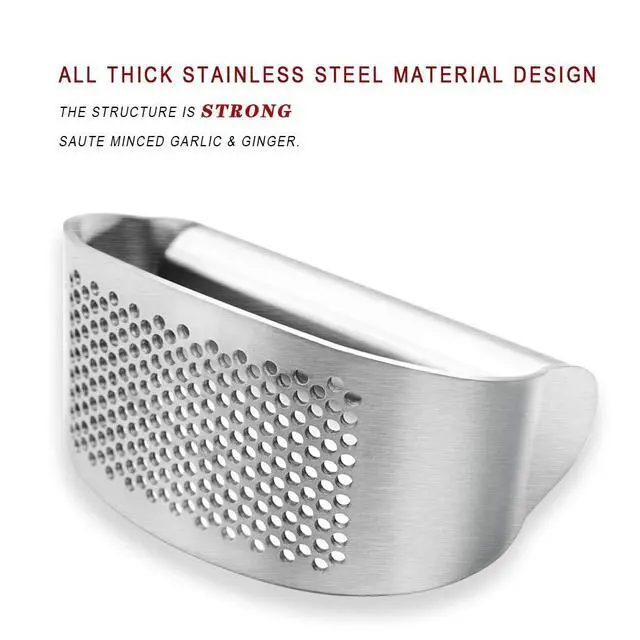 Alt view image 3 of 7 - Garlic Press Rocker, Bottle Opener, Stainless Steel Garlic Crusher Chopper Squeezer Slicer Mincer