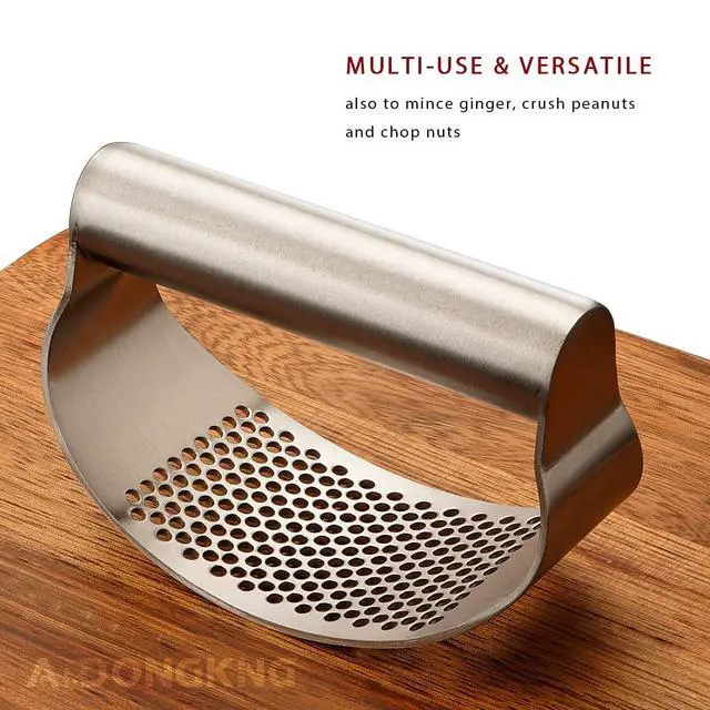 Alt view image 7 of 7 - Garlic Press Rocker, Bottle Opener, Stainless Steel Garlic Crusher Chopper Squeezer Slicer Mincer