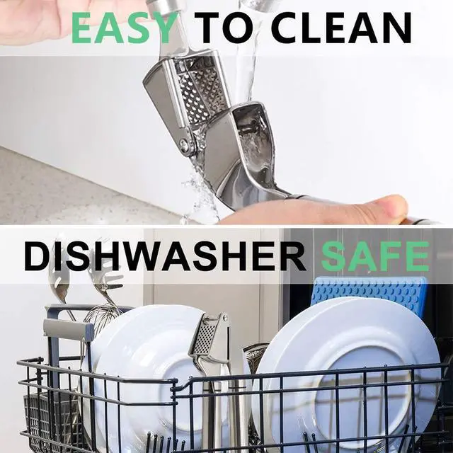 Alt view image 6 of 7 - Premium Garlic Press Set - Large Capacity Stainless Steel Mincer, Crusher & Peeler, Ergonomic Design, Rust Roof, Easy Clean & Dishwasher Safe