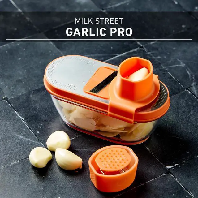 Alt view image 2 of 7 - Garlic Pro Safe, Easy Garlic Slicer & Grater with Odor-Proof Hopper and Storage Base Includes 3 Snap-In Attachments for Effortless Prep
