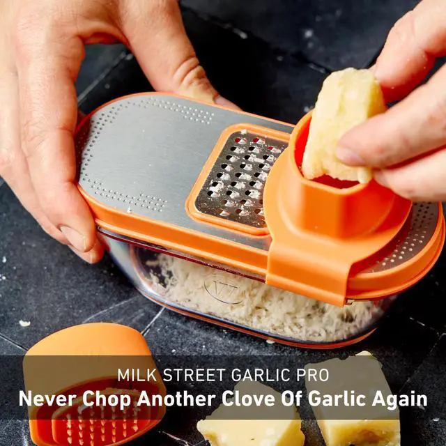 Alt view image 4 of 7 - Garlic Pro Safe, Easy Garlic Slicer & Grater with Odor-Proof Hopper and Storage Base Includes 3 Snap-In Attachments for Effortless Prep