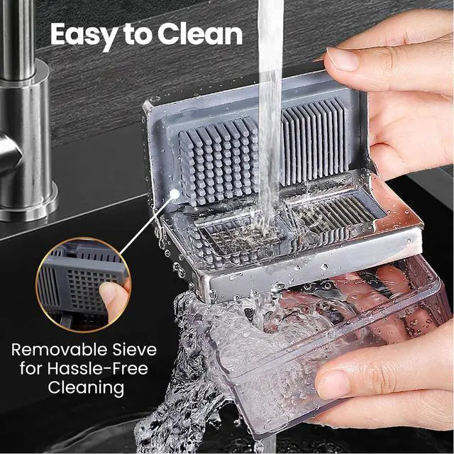 Alt view image 6 of 7 - Garlic Press Chopper, 2-in-1 Slicer & Dicer, Fridge Friendly
