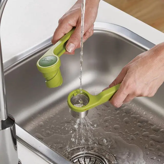 Alt view image 6 of 6 - Helix Garlic Press Mincer Ergonomic Twist-Action Hand Juicer, Stainless Steel