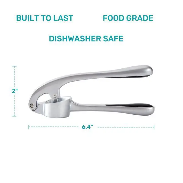 Alt view image 3 of 7 - Garlic Press, Premium Rust Proof Kitchen Garlic Mincer Crusher Squeezer with Ergonomic handle, Ginger Crusher with Good Grip, Easy to Clean, Dishwasher Safe