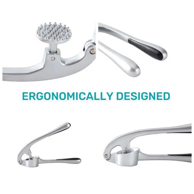 Alt view image 6 of 7 - Garlic Press, Premium Rust Proof Kitchen Garlic Mincer Crusher Squeezer with Ergonomic handle, Ginger Crusher with Good Grip, Easy to Clean, Dishwasher Safe