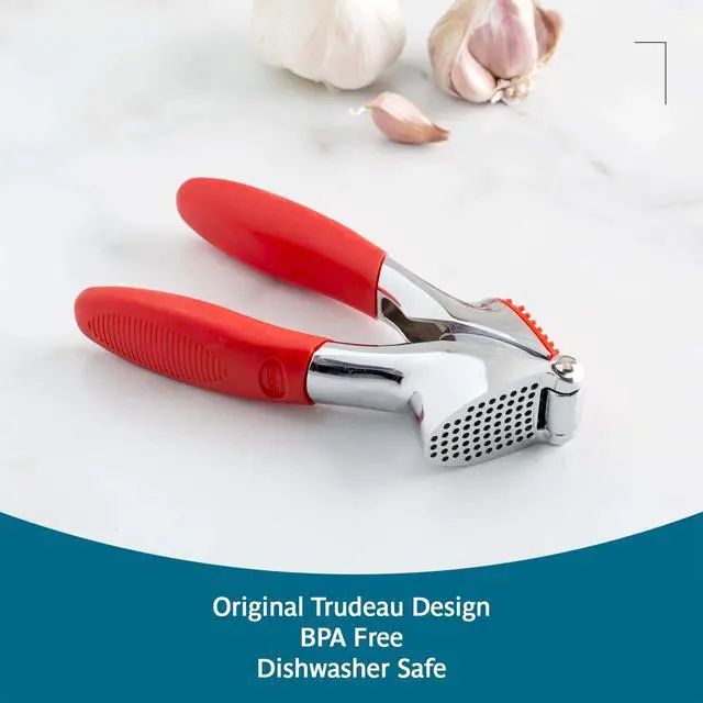 Alt view image 6 of 7 - Garlic Press - Effortless Garlic Crusher with Built-In Cleaning Aid, Large Garlic Chamber, Comfortable Ergonomic Handle, BPA-Free & Dishwasher-Safe - Quick and Easy Meal Preparation