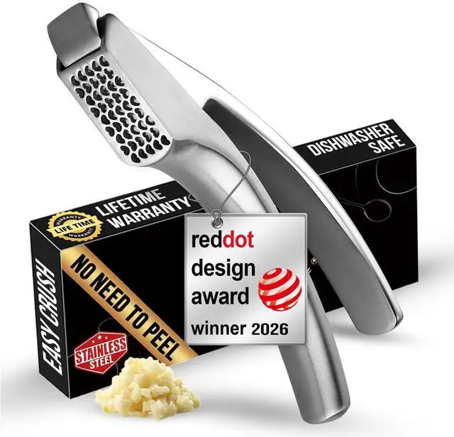 Main image of Lifetime Replace Garlic Press, No Need to Peel, Coarse Mince