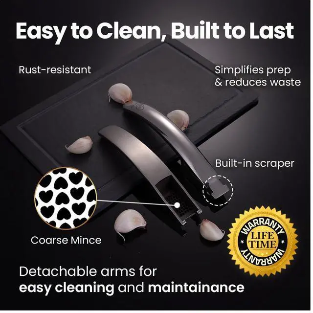 Alt view image 4 of 7 - Lifetime Replace Garlic Press, No Need to Peel, Coarse Mince