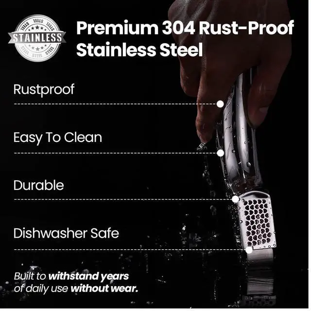 Alt view image 2 of 7 - Lifetime Replace Garlic Press, No Need to Peel, Coarse Mince