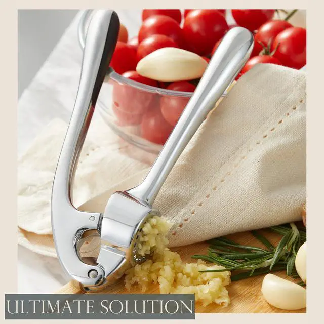 Alt view image 5 of 7 - Premium Garlic Press, Professional Garlic Mincer, Easy to Squeeze and Clean, Rust Proof, Efficient Ginger Crusher - Sliver