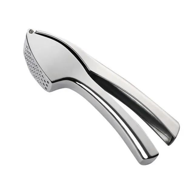 Alt view image 5 of 7 - Heavy Duty Garlic Press, Zinc Alloy Garlic Crusher & Mincer, Easy Squeeze Garlic Press Tool with Ergonomic Handle, Garlic Mincer with Peeler Tube & Cleaning Brush for Kitchen Cooking