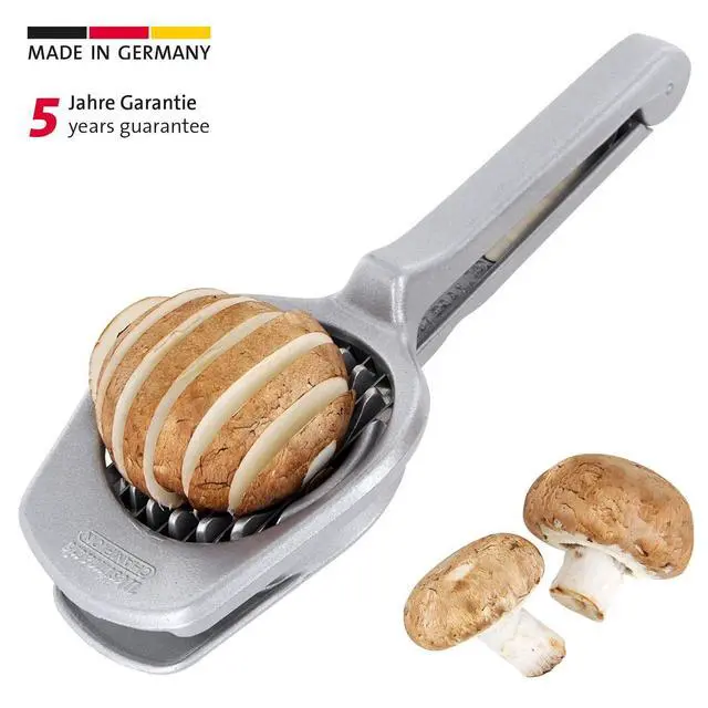 Alt view image 2 of 7 - Mushroom & Egg Slicer Heavy-Duty Aluminum Cutter with 7 Stainless Steel Blades for Even Slices, Multi-Purpose Food Slicer for Mushrooms, Eggs, Strawberries & Kiwi, Kitchen Essentials