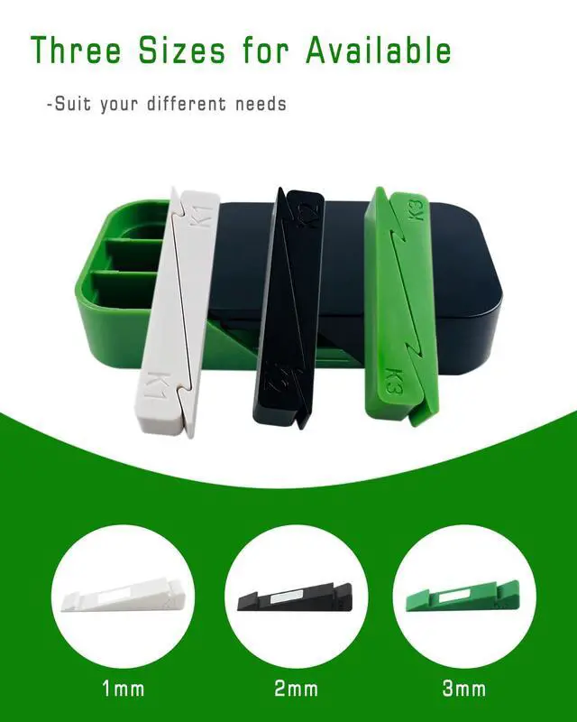 Alt view image 4 of 5 - Ultrathin Sectioning Aid, Vegetable Sheet Cutter Slicer, Creative Kitchen Cutting Aid Gadgets Tool, Food Slicer Assistant Tool for Slicing Cucumber Carrot (3mm Green)