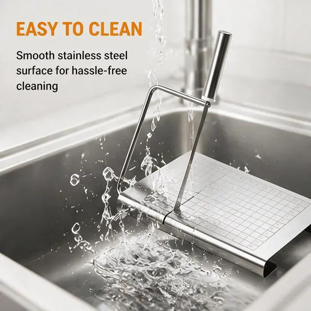 Alt view image 6 of 7 - Cheese Slicer,Stainless Steel Cheese Slicer & Wire Cutter Adjustable Thickness Board for Block Cheese, Butter, and Food Cutting, Heavy Duty
